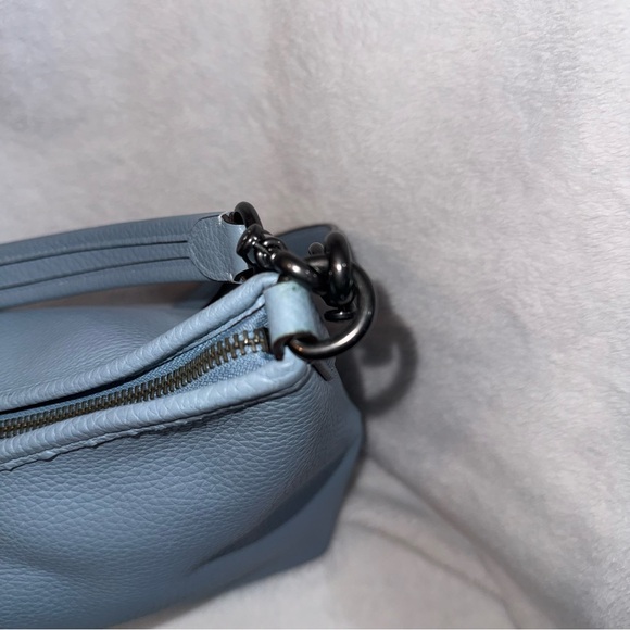 Coach Slate Blue Leather Shoulder Bag - Picture 4 of 13